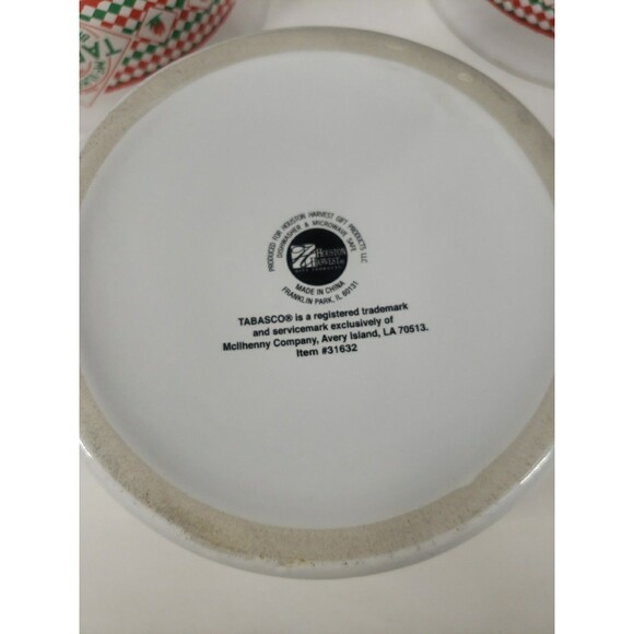 Tabasco Logo Chili Soup Stoneware Bowls Set of 3 with Handles Southwest Graphics - Picture 11 of 15